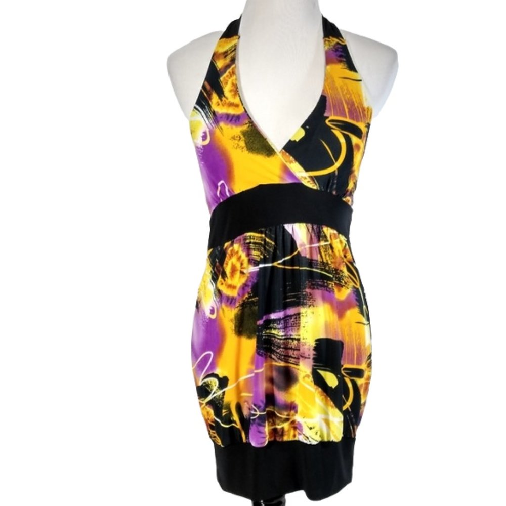 DEB CAN'T MISS Halter Mini Dress Size M - NWT
